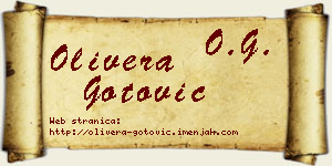 Olivera Gotović vizit kartica